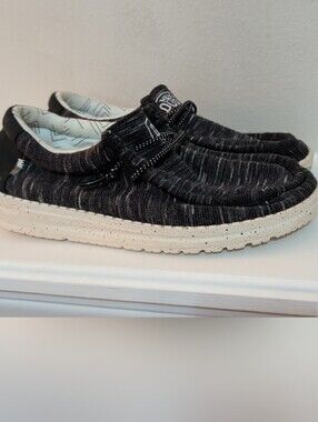 Hey Dude Black Knit Slip-Ons - Boys Sz. 5